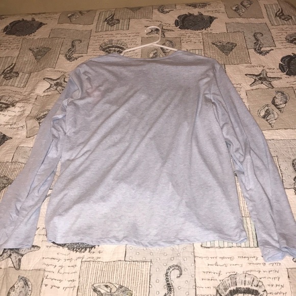 H&M Long Sleeve Tee Blue Medium - Picture 2 of 3
